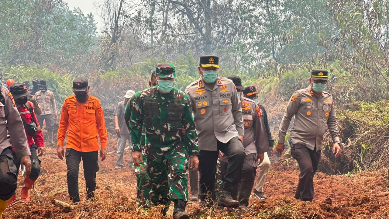 Pangdam XIX/Tuanku Tambusai Cek Langsung Penanganan Karhutla di Kerumutan